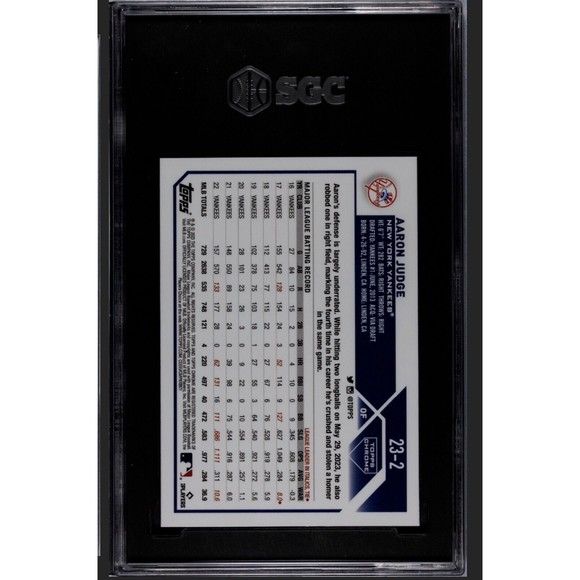 2023 Topps Chrome Lids Aaron Judge New York Yankees #23-2 SGC 9.5 - Picture 2 of 2